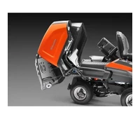  Husqvarna RC 318T, Gyűjtős Rider, fűnyíró traktor, RC 112cm vágóasztallal